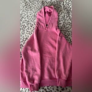 Boutique Pink Light-Washed Hoodie ~ Oversized Small